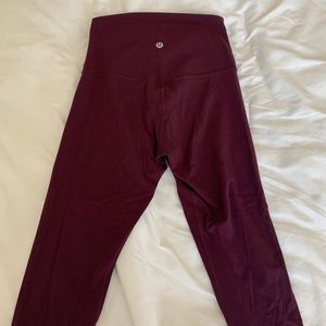 Maroon lululemon align leggings